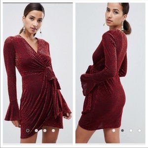 C/MEO Collective Velvet Long Sleeve Dress